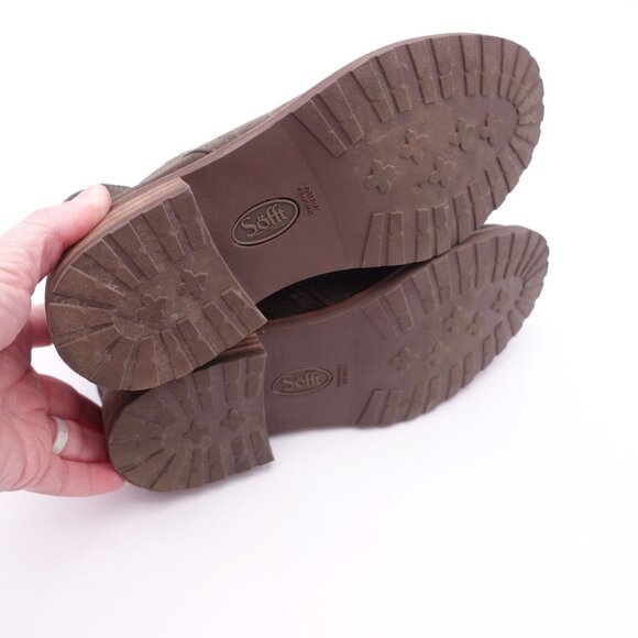 Sofft Women's Beatrice Waterproof Leather Suede Ankle Boots Brown Size 6M - Picture 6 of 8